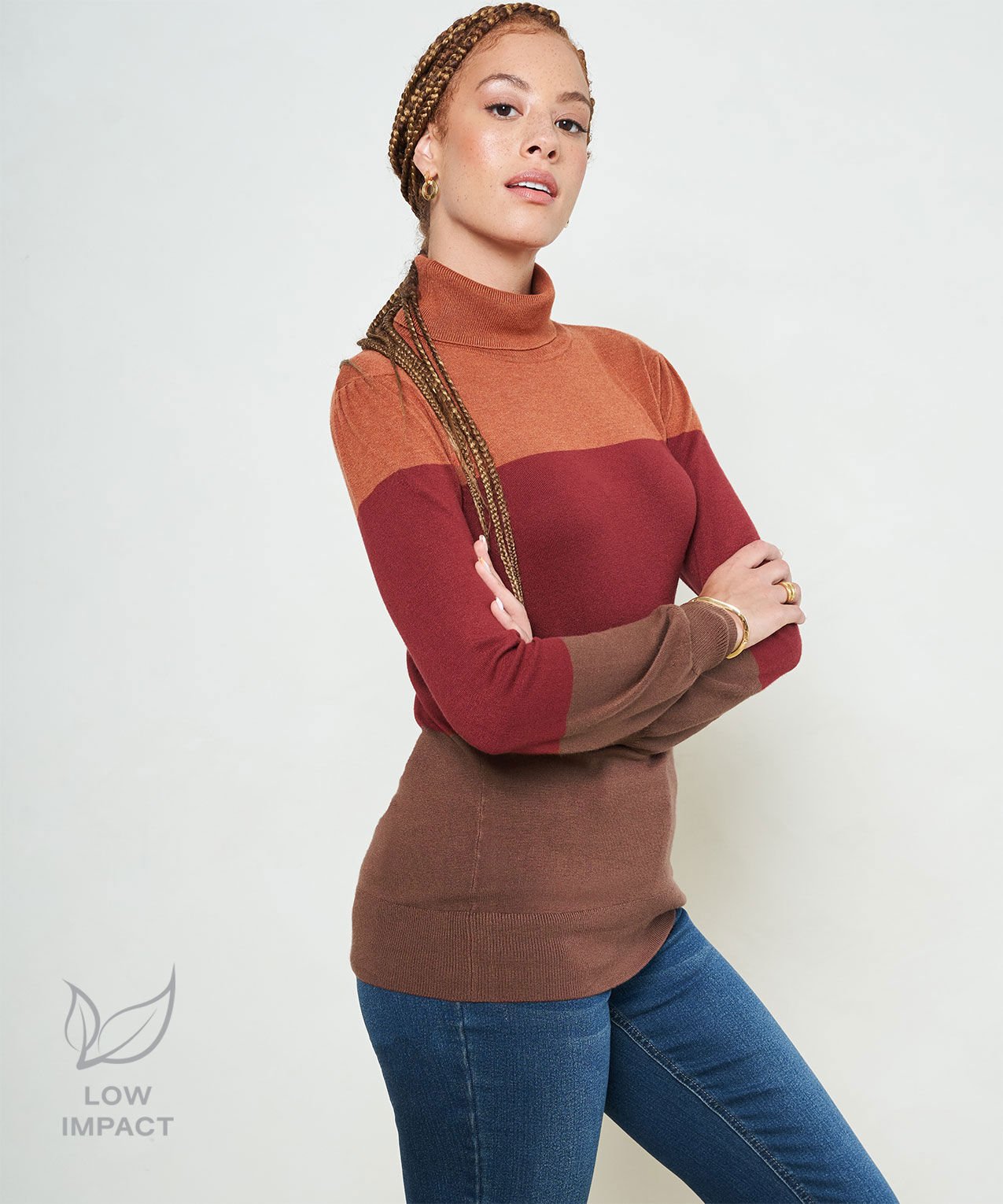 Low Impact Puff Sleeve Turtleneck