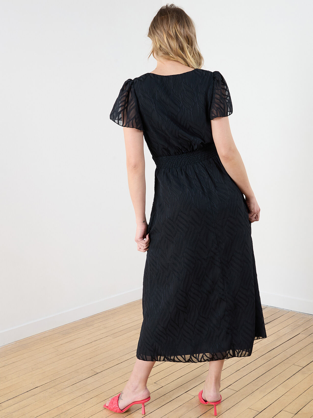 Shadow Print Maxi Dress