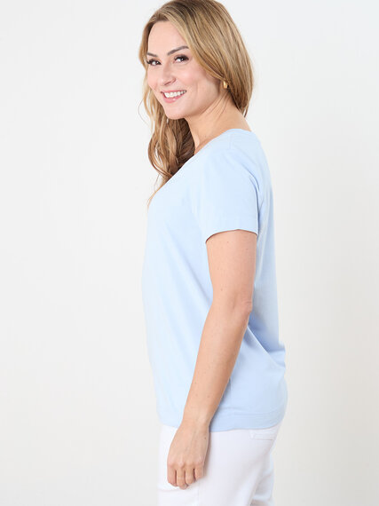 Short Sleeve V-Neck T-Shirt Image 3