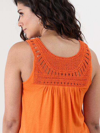Petite Crochet Detail Relaxed Top Image 5