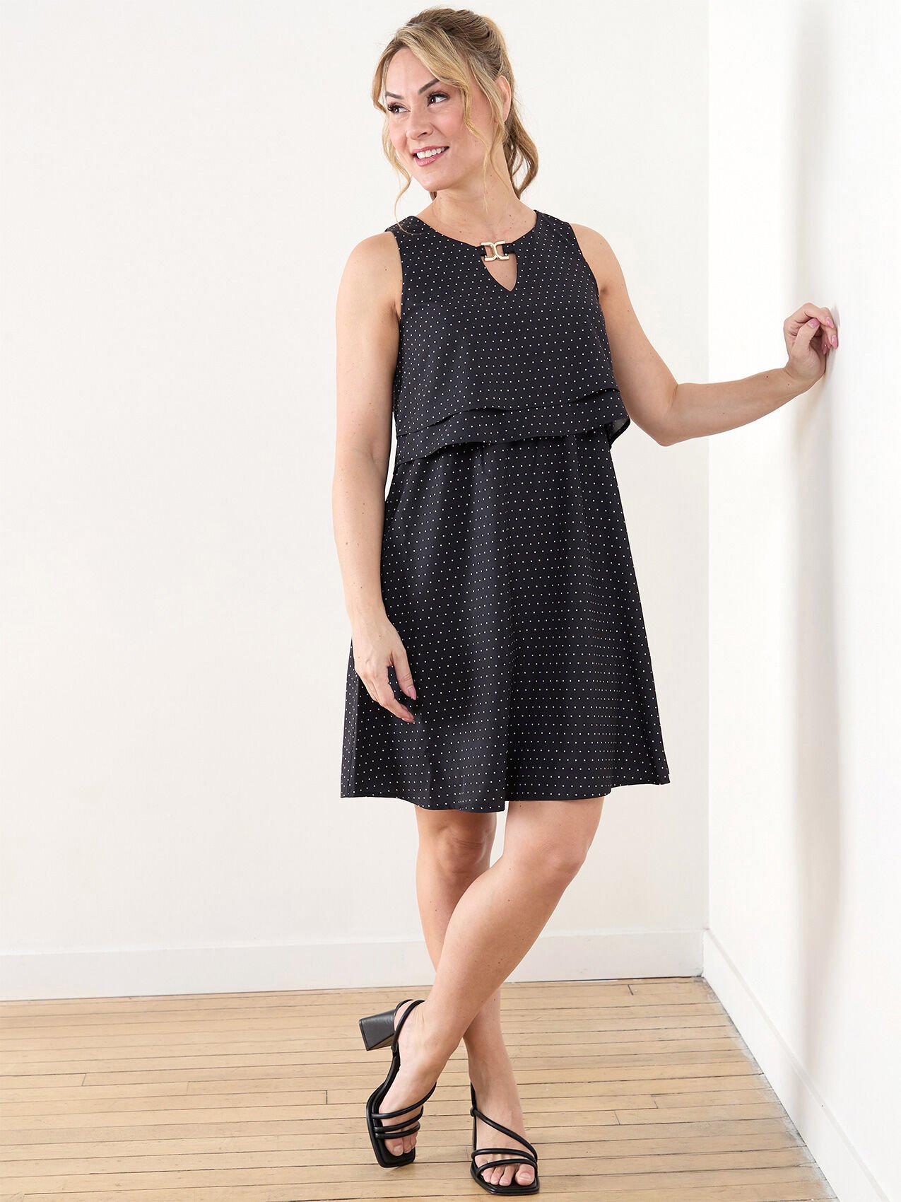 Petite Tiered Sleeveless Dress