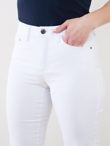 Olivia Straight Ankle Jeans with Raw Hem Image 6