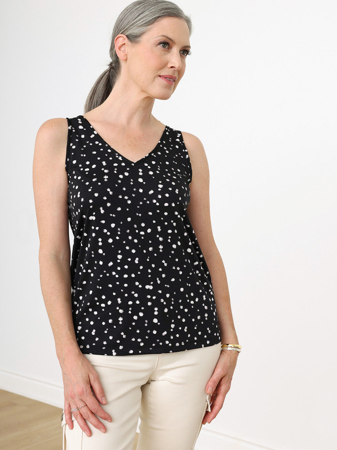Sleeveless Double V Top by Jules & Leopold