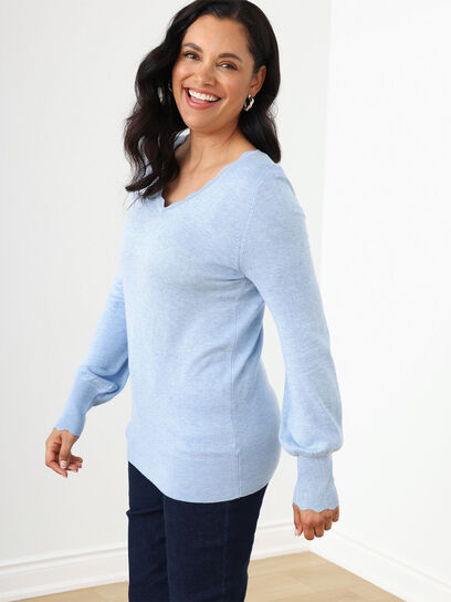 Women's Shrunken Rib Scoop Neck Pullover Sweater - Universal Thread™ Black L