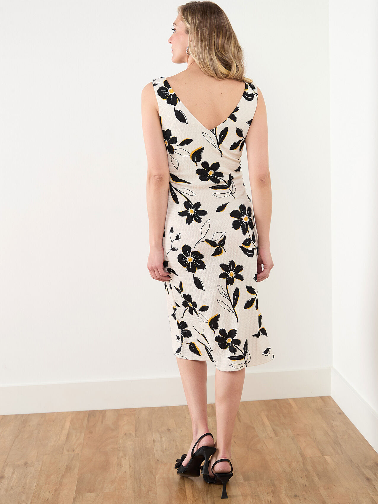 Floral Wrap Dress with Side Knot