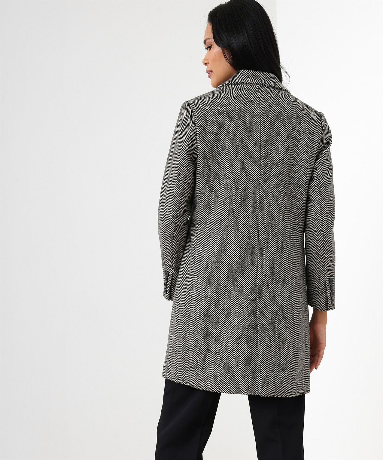 Tailored Herringbone Coat | Cleo | 4000008817