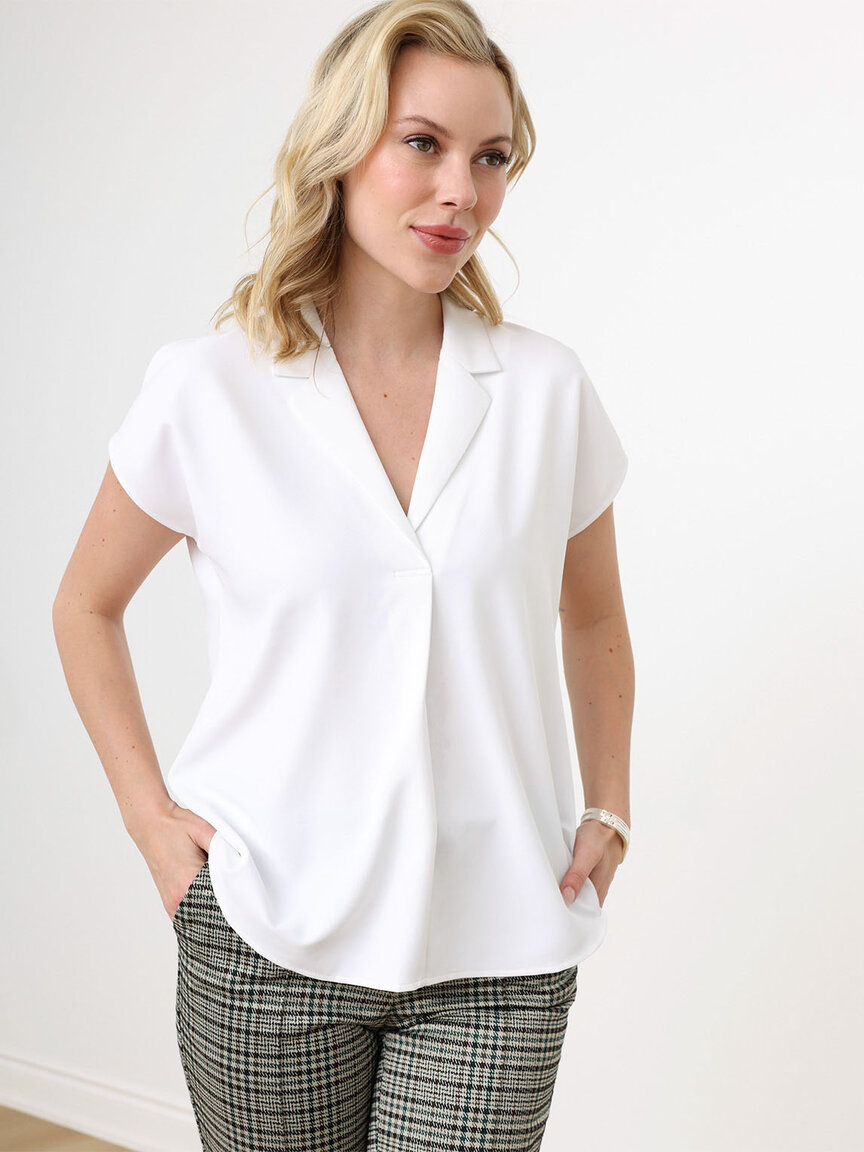 Lucky Brand Women's Short Sleeve Notch Neck Rib Tee, Bright White, XX-Large  : : Fashion