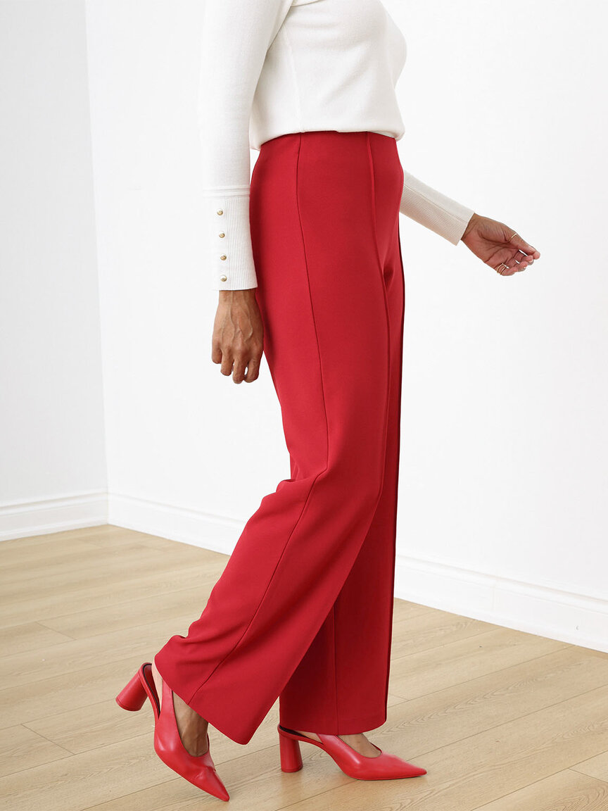 High Waist Trousers, Wide Leg Pants, Red Wide Leg Pants, Palazzo Pants for  Women, Women Pants With Pockets, Business Casual Wide Pants Women -   Canada