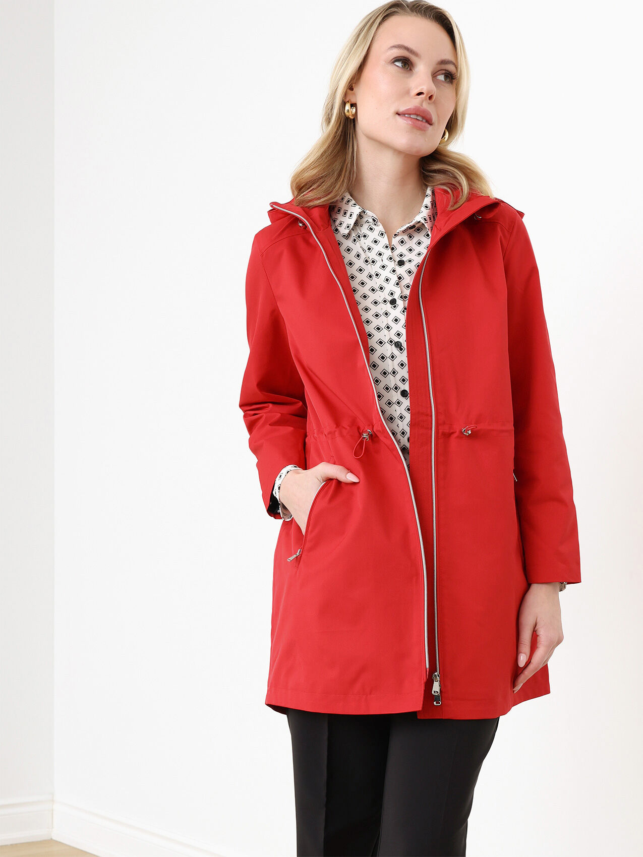 Anorak Coat with Removable Hood