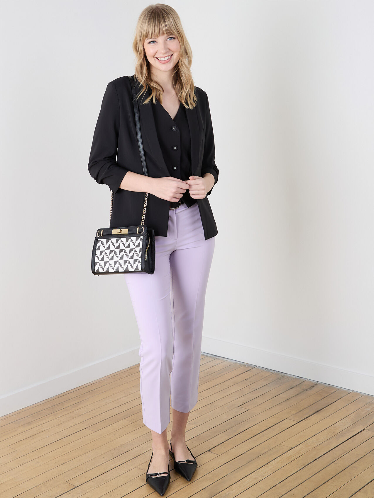 Leah Straight Ankle Pant Lilac