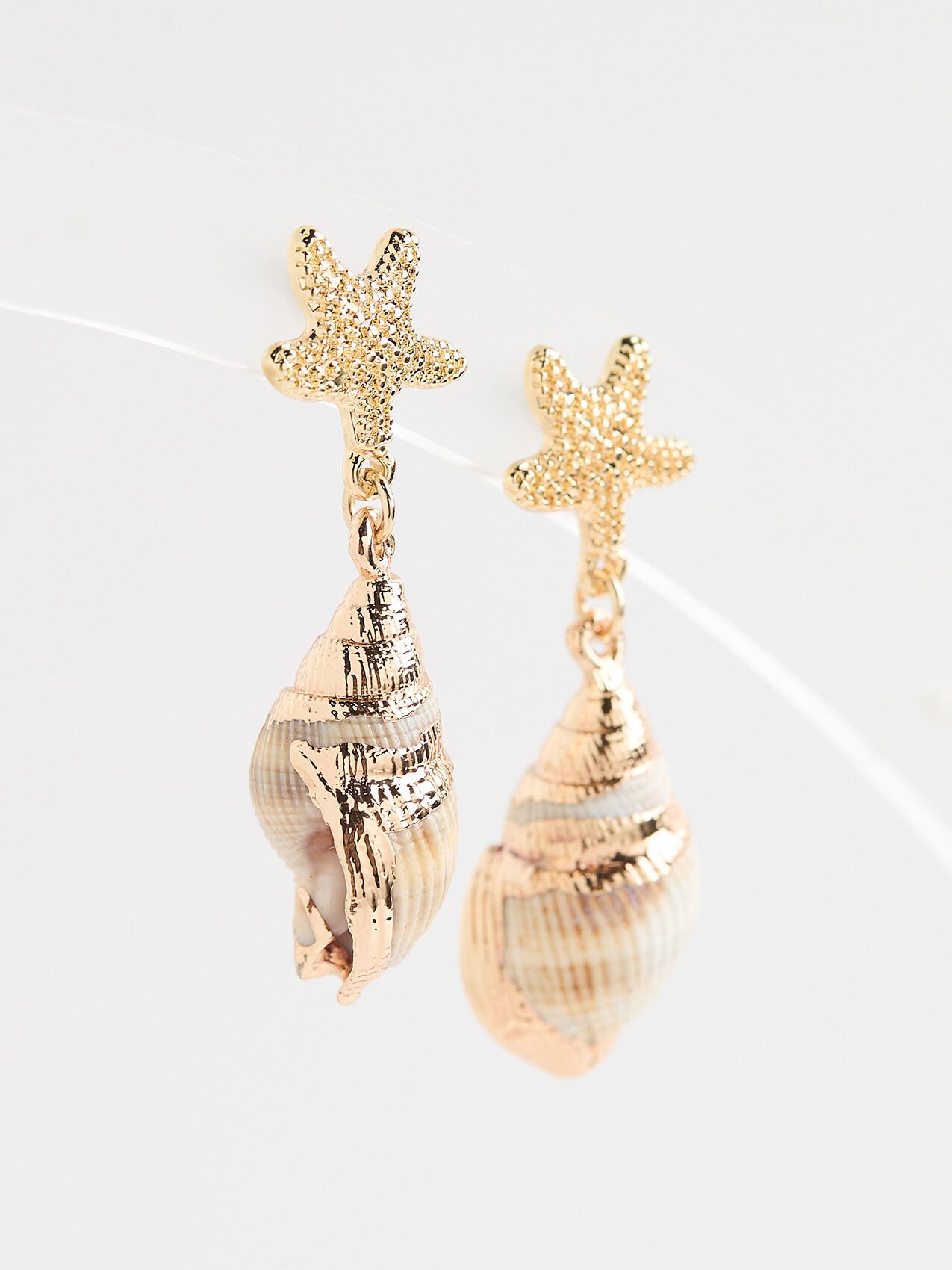 Natural/Gold Sea Shell Earrings