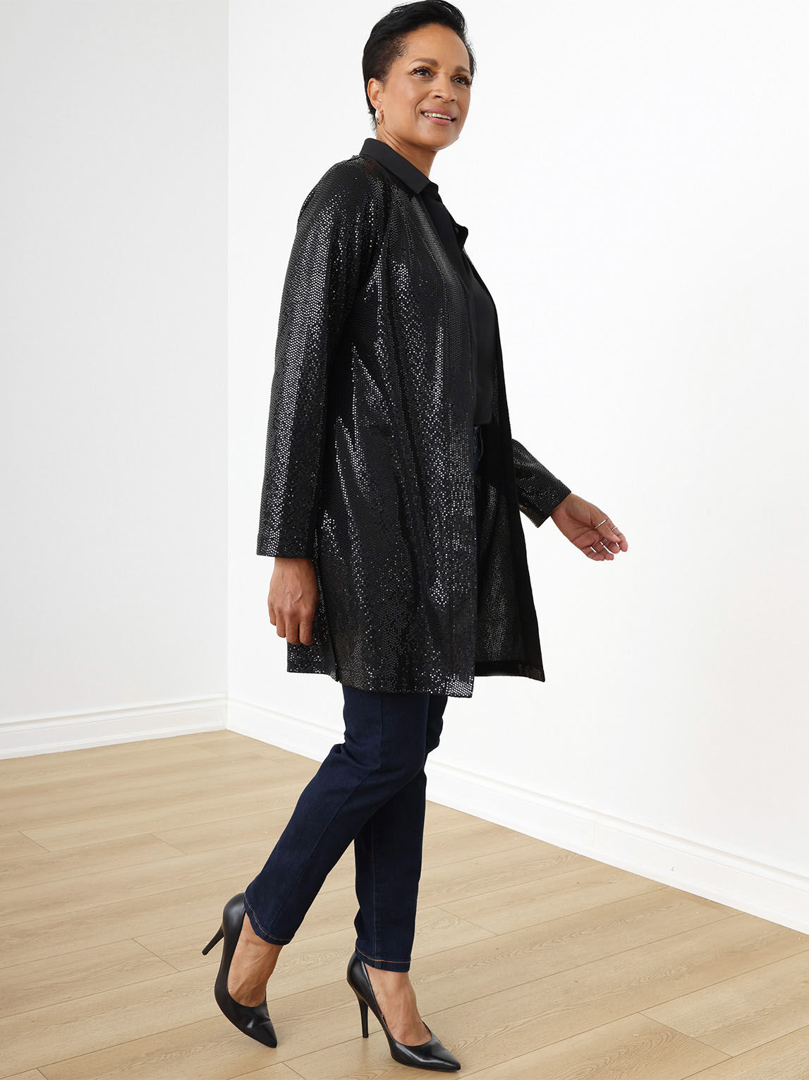 Sequin Duster Cardigan