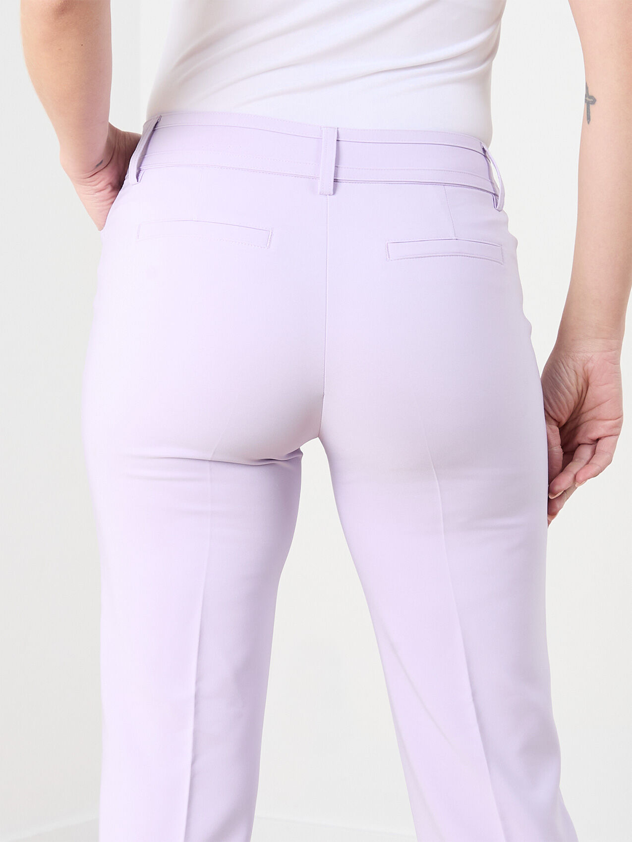 Leah Straight Ankle Pant Lilac