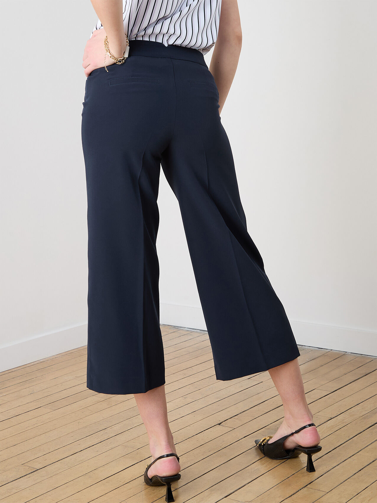 Morgan Navy Crop Pant