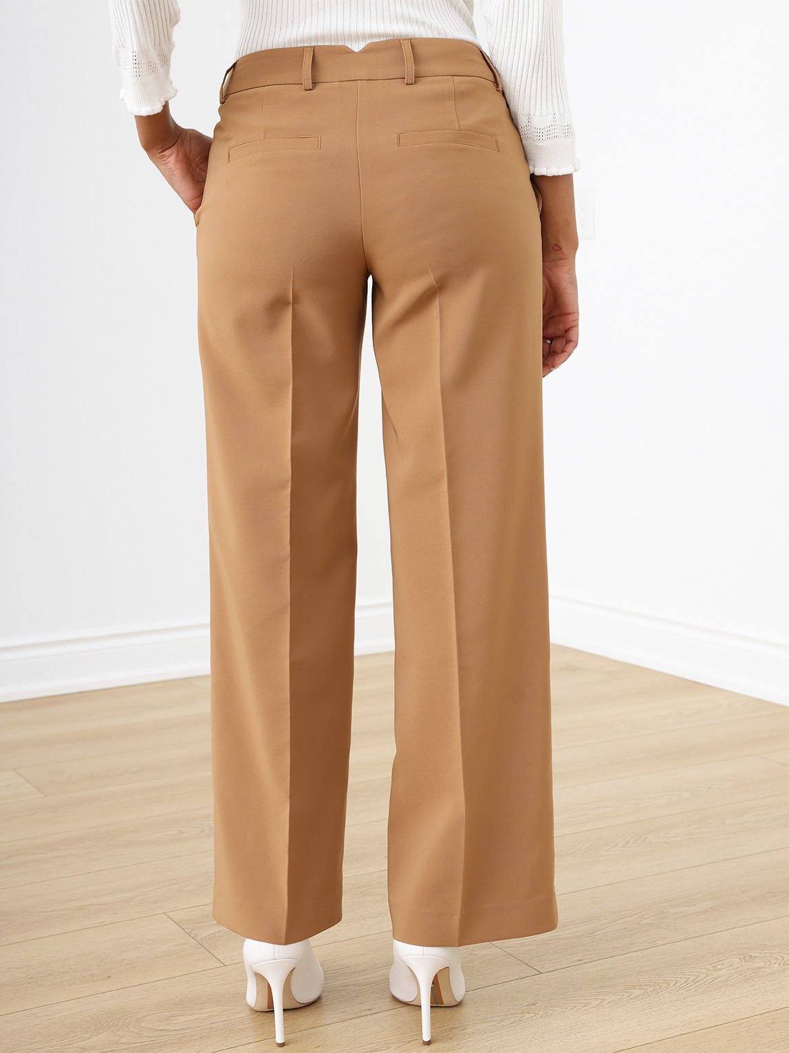 Hannah Toffee Wide-Leg Trouser, Cleo