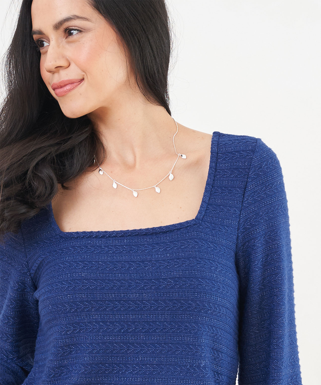 Pointelle Knit Square Neck Top, Cleo