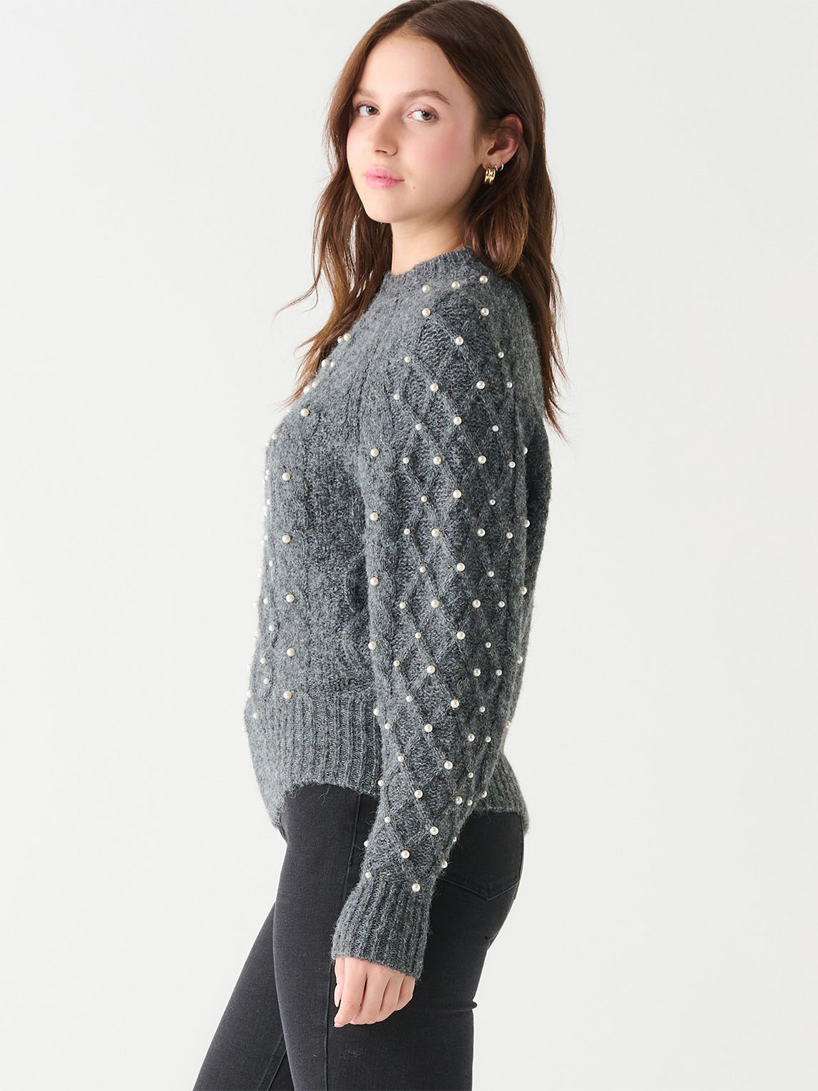 Evermore Cable Cloud Knit Micro Short - Dark Pearl