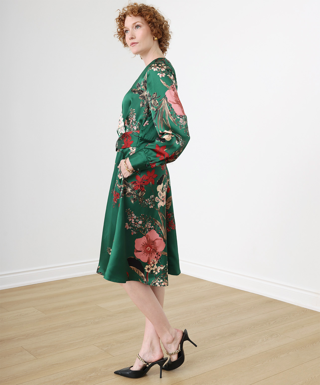 Floral Print Satin Dress – Rag & Muffin