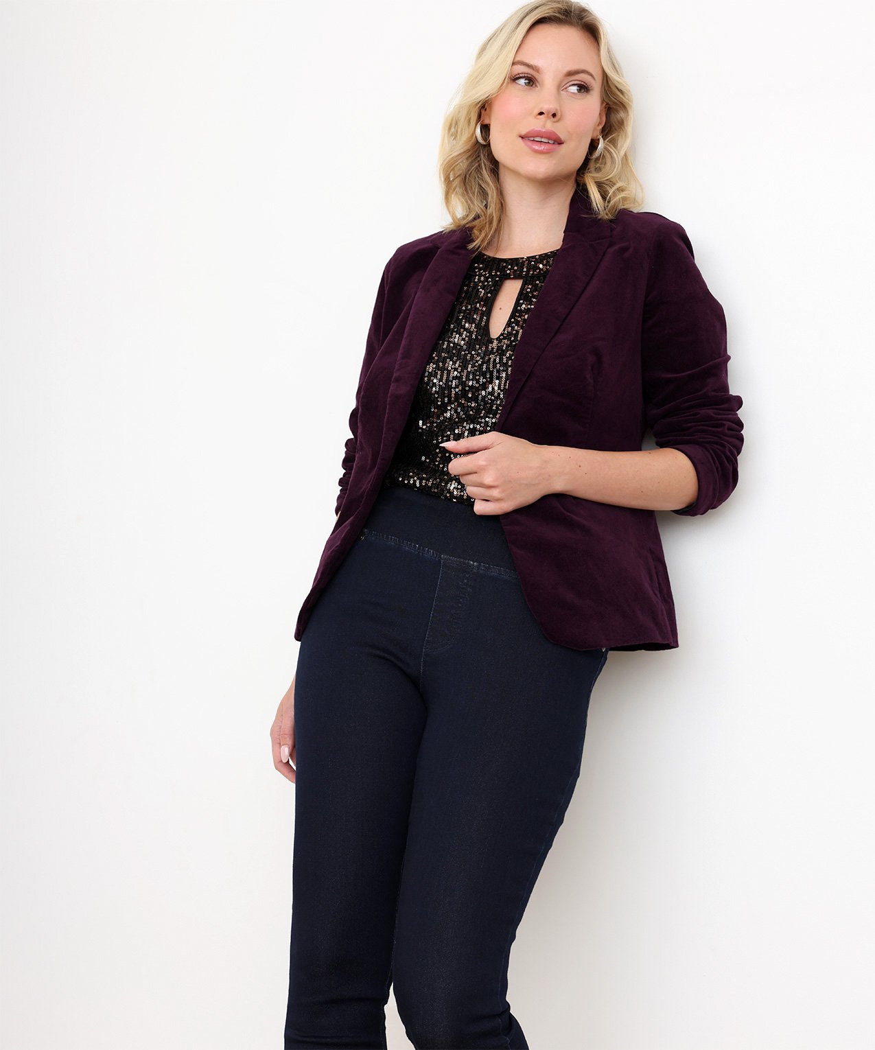 Purple Velvet Blazer